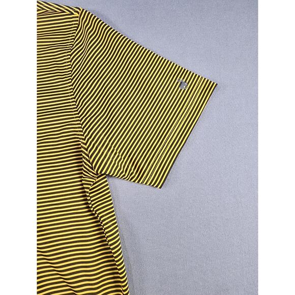 Michael Rouen Performance Polo Shirt UPF 30+ Mens Medium Golf Yellow Brown NWT - Picture 4 of 8